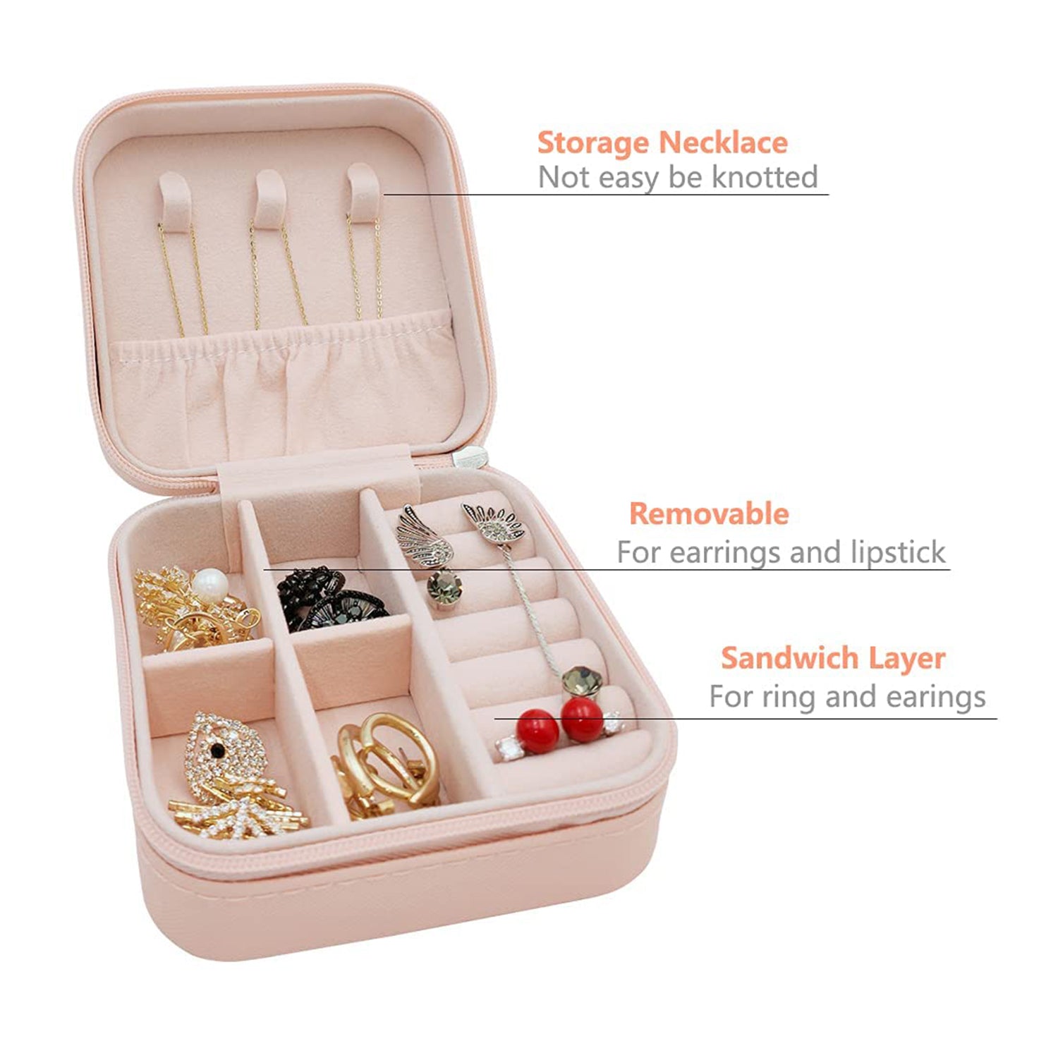 Mini PU Leather jewellery Box for Travel & Storage Mini PU Leather jewellery Box for Travel & Storage